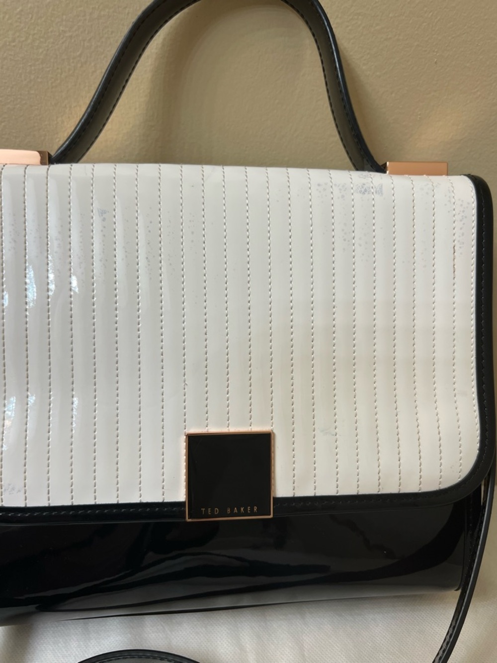 Ted Baker Patent Leather Satchel / Crossbody - Picture 13 of 17